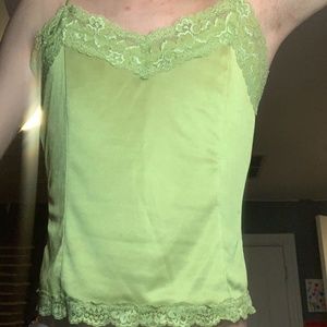 Green Laced Slip Top